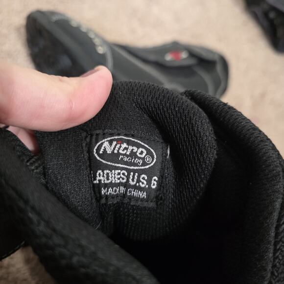 Vega Nitro Short Womens 6 Cruzing Steet Hwy Racing Motorcycle Biker Boots 7.5" - Picture 7 of 10